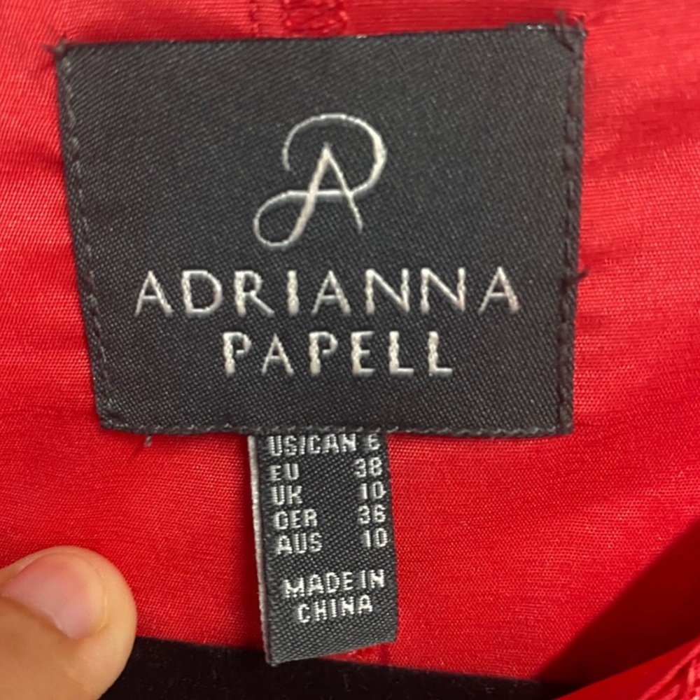 Adrianna Papell red lace size 6 occasion dress - Picture 2 of 5